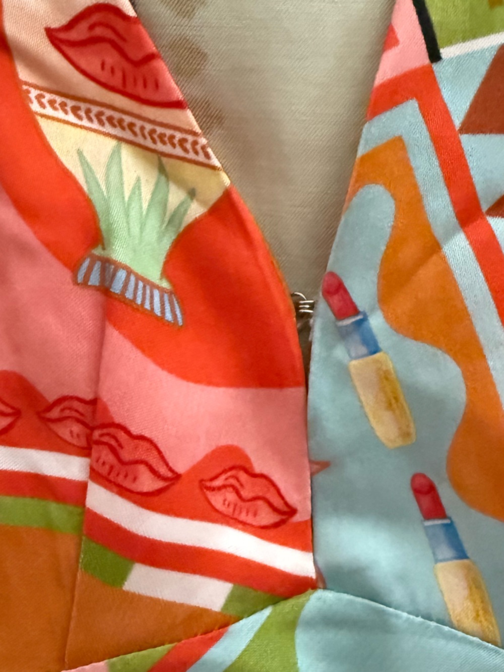 Never Fully Dressed Orange Multi Patchwork Midi Dress - Picture 10 of 14